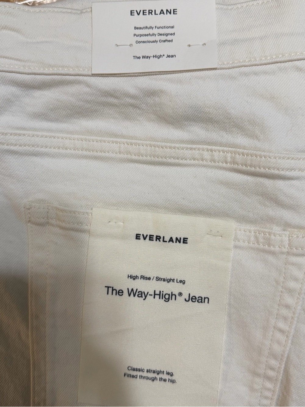 Everlane Cream High-Rise Jeans
